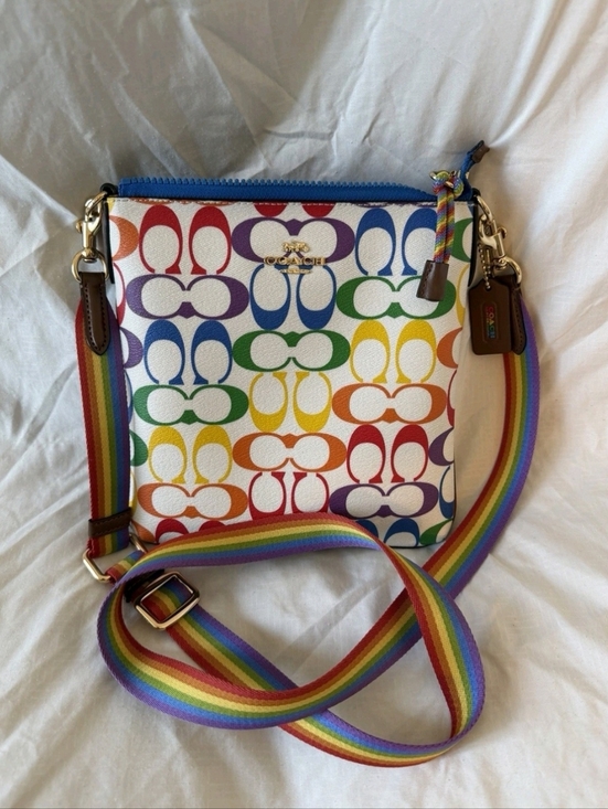 Coach Handbags - NWOT Coach🌈 Rainbow Signature Crossbody Bag - Multicolor
